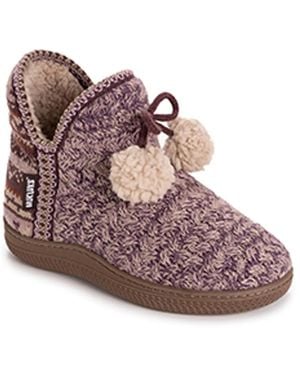 Muk Luks Ayden Contour Bootie Slipper - Purple