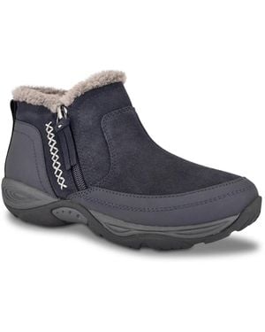 Easy Spirit Epic Round Toe Cold Weather Casual Booties - Blue