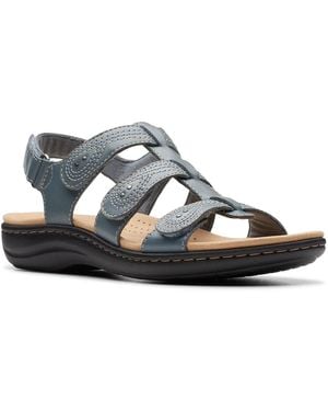 Clarks Wide Width Laurieann Gladiator Sandal - Blue