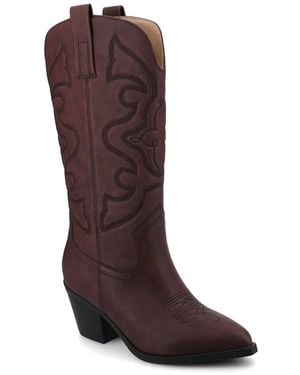 Journee Collection Wide Width Chantry Wide Calf Boot - Black