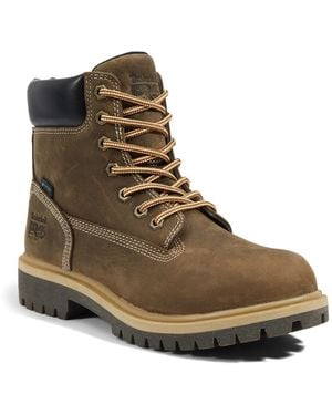 Timberland Direct Attach" Steel Toe Waterproof Work Boot - Brown