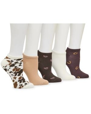 Kelly & Katie Cowgirl No Show Socks 5 Pack - Black