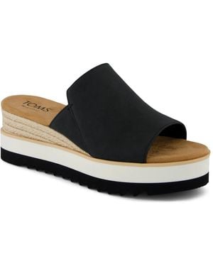 TOMS Diana Mule Wedge Sandal - Black