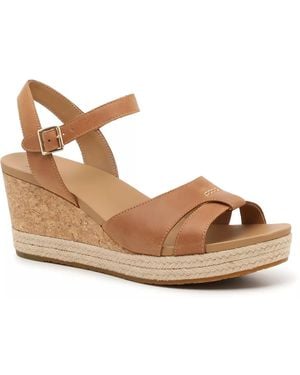 UGG Cloverdale Espadrille Wedge Sandal - Brown