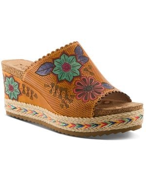 L'ARTISTE Del Ray Beach Espadrille Wedge Sandal - Brown