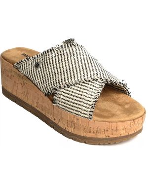 Minnetonka Posey Wedge Sandal - Black