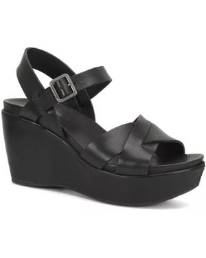 Kork-Ease Ava 2.0 Ankle-strap Wedge Sandals - Black