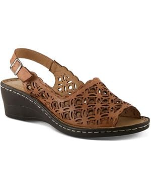 Spring Step Belizana Wedge Sandal - Brown