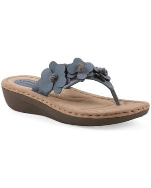 White Mountain Cassilia Wedge Sandal - Blue