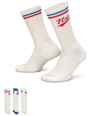 Nike Varsity Everyday Plus Crew Socks 3 Pack - Black