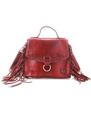 Bed Stu Hidden Leather Satchel - Red
