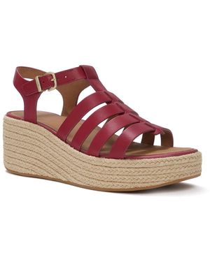 Fitflop Platfforms Espadrille Wedge Sandal - Red