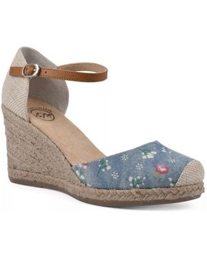 White Mountain Mamba Espadrille Wedge Sandal - Metallic