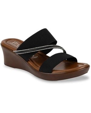 Italian Shoemakers Xanthe Wedge Sandal - Black