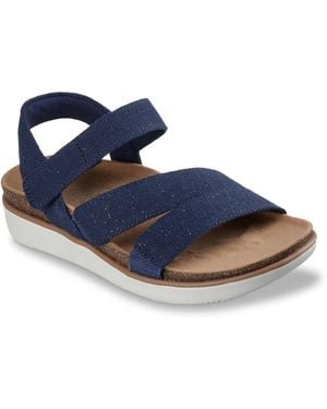 Skechers Lifted Comfort Dreamy Eyes Wedge Sandal - Blue