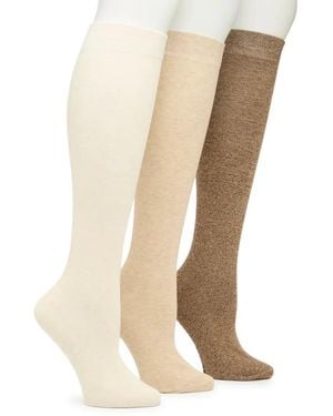 Steve Madden Marled Knee Socks 3 Pack - Black