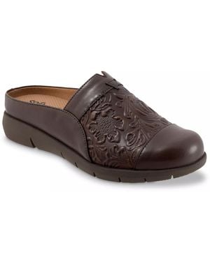 Softwalk San Marcos Tooling Mule - Brown