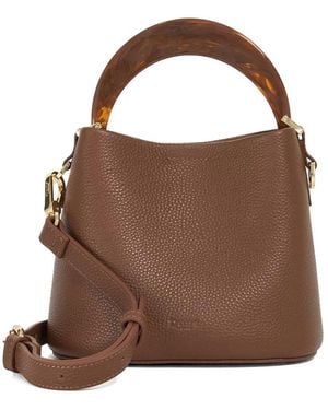 Dune Dharla Leather Mini Satchel - Brown