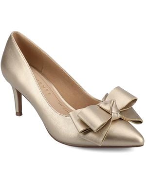 Journee Collection Crystol Pump - White