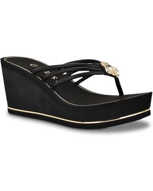 Guess Sabrie Wedge Sandal - Black
