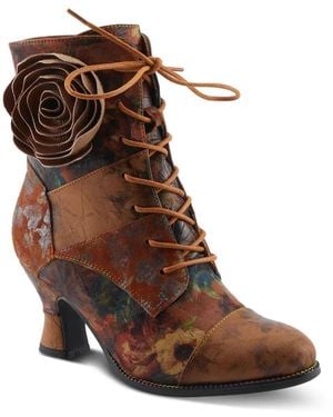 L'ARTISTE Roselia Flow Bootie - Brown
