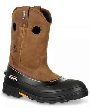 Georgia Boot Wide Width Muddog Work Boot - Brown