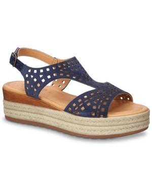 Bella Vita Ann Espadrille Wedge Sandal - Blue