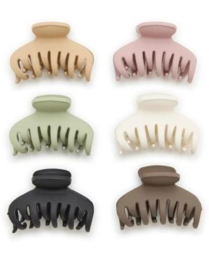 Kelly & Katie Double Layer Hair Clips Set 6 Pack - Multicolor