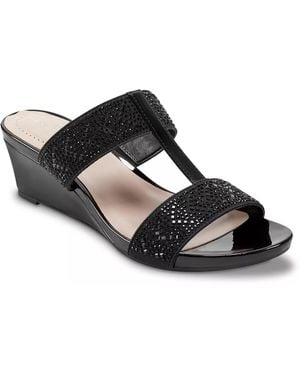 Bandolino Luvit Wedge Sandal - Black