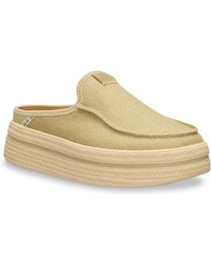 HEYDUDE Austin Lift Espadrille Platform Slipon - Natural