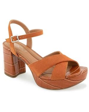 Kenneth Cole Reeva Platform Sandal - Brown