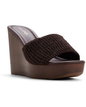 ALDO Grounded Wedge Sandal - Brown