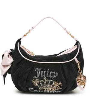 Juicy Couture Royal Bloom Shoulder Bag - Black