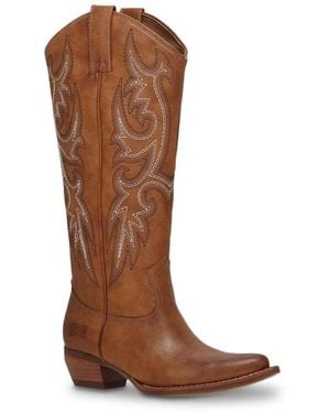 Frye & Co. Irlene Tall Deco Stitch Western Boot - Black