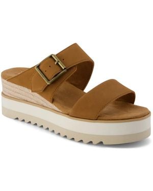 TOMS Diana Mule Espadrille Wedge Sandal - Black