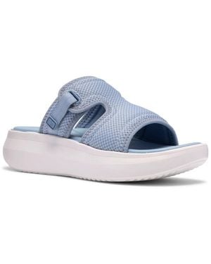 Clarks Solevana Mist Wedge Sandal - Blue