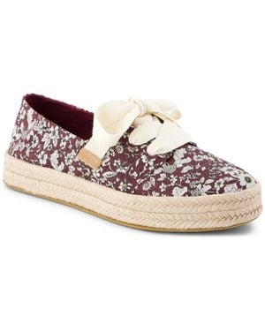 TOMS Carolina Lace Up Platform Espadrille Sneaker - Multicolor