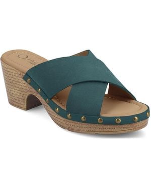 Journee Collection Silvana Platform Sandal - Blue