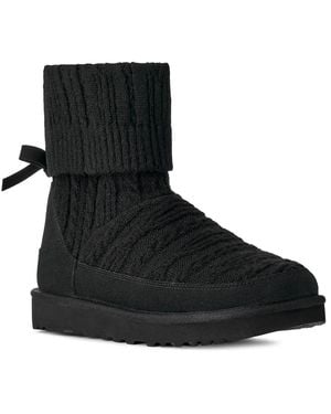 UGG Classic Mini Cabelle Knit Bootie - Black