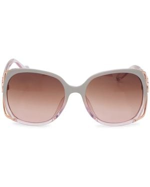 Jessica Simpson Vented Oversized Sunglasses - Pink