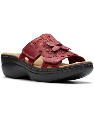 Clarks Merliah Belle Wedge Sandal - Red