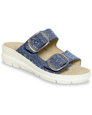 David Tate Mosaic Ii Wedge Sandal - Blue