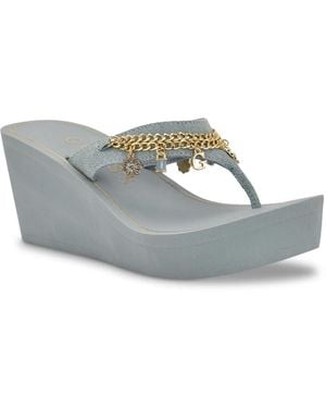 Guess Sutton Wedge Sandal - Gray