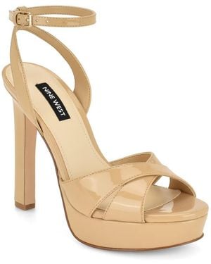 Nine West Wilda Platform Sandal - Metallic