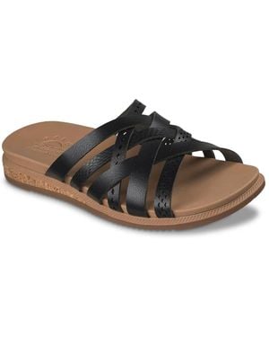Skechers Bobs Desert Kiss Low Sunny Strolls Sandal - Black