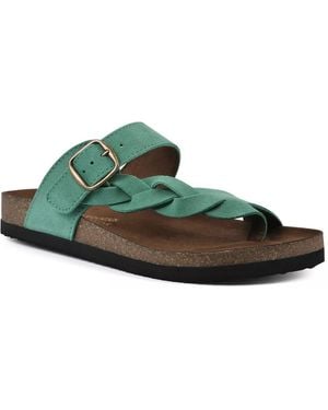 White Mountain Crawford Flat Sandal - Green