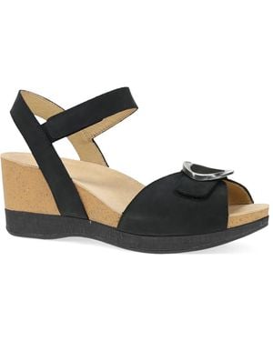 Dansko Stella Wedge Sandal - Black
