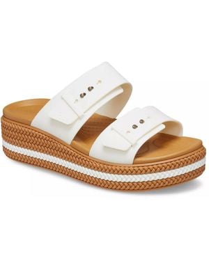 Crocs™ Brooklyn Woven Low Wedge Sandal - Black