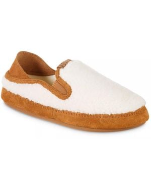 Acorn Harbor Moccasin Slipper - White