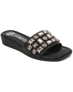 Ninety Union Seaside Wedge Sandal - Black
